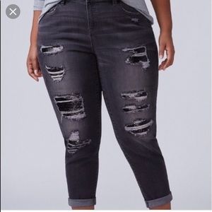 Ash colored denim.